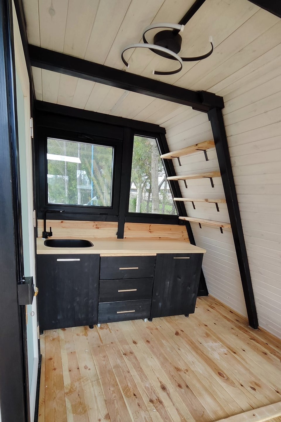 Kitchen arrangement in the Stella 53 development unit.