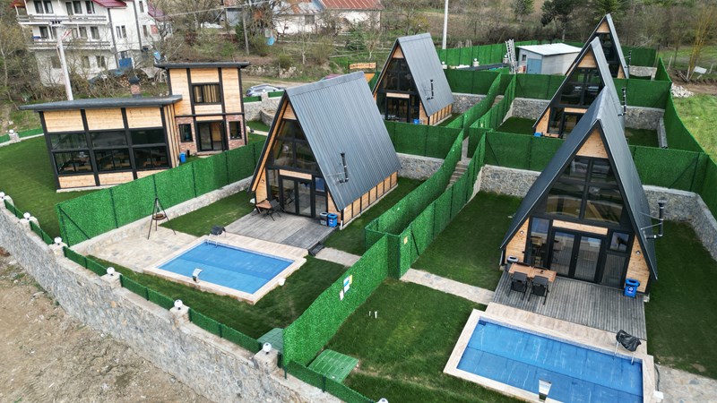 Turkey / Poolside A-frame cabins