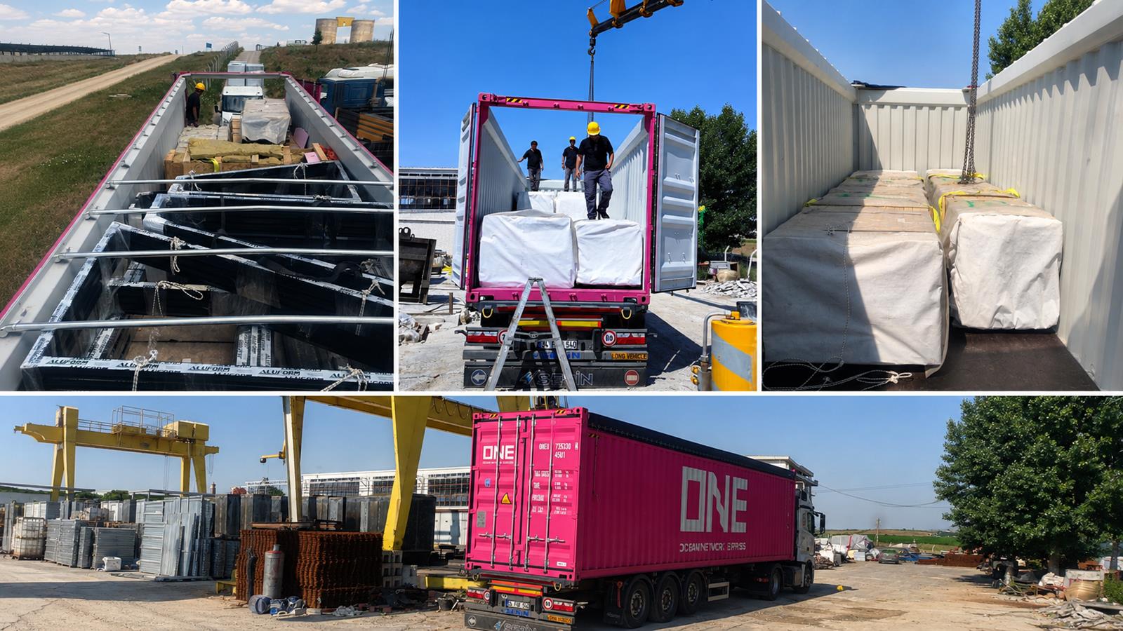Cabin kit loading and container preparation during the first U.S. Stella 53 shipment process