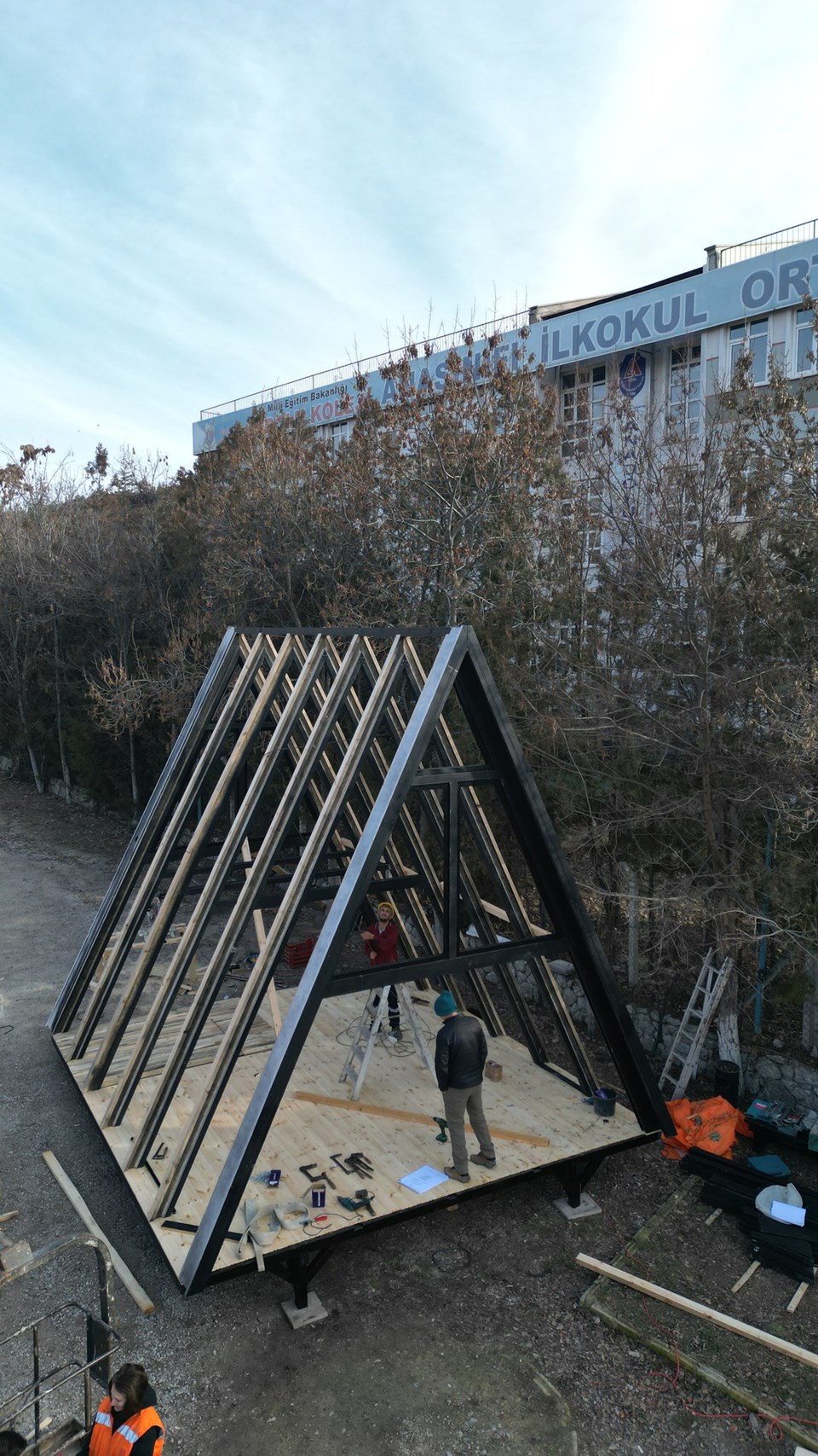 Stella 53 prototype structural frame under construction in Turkey