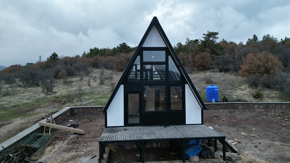 Glazed front elevation of the Private cabin project in Turkey Stella 70 cabin. Earlier Stella 70 application; project finishes and amenities vary.