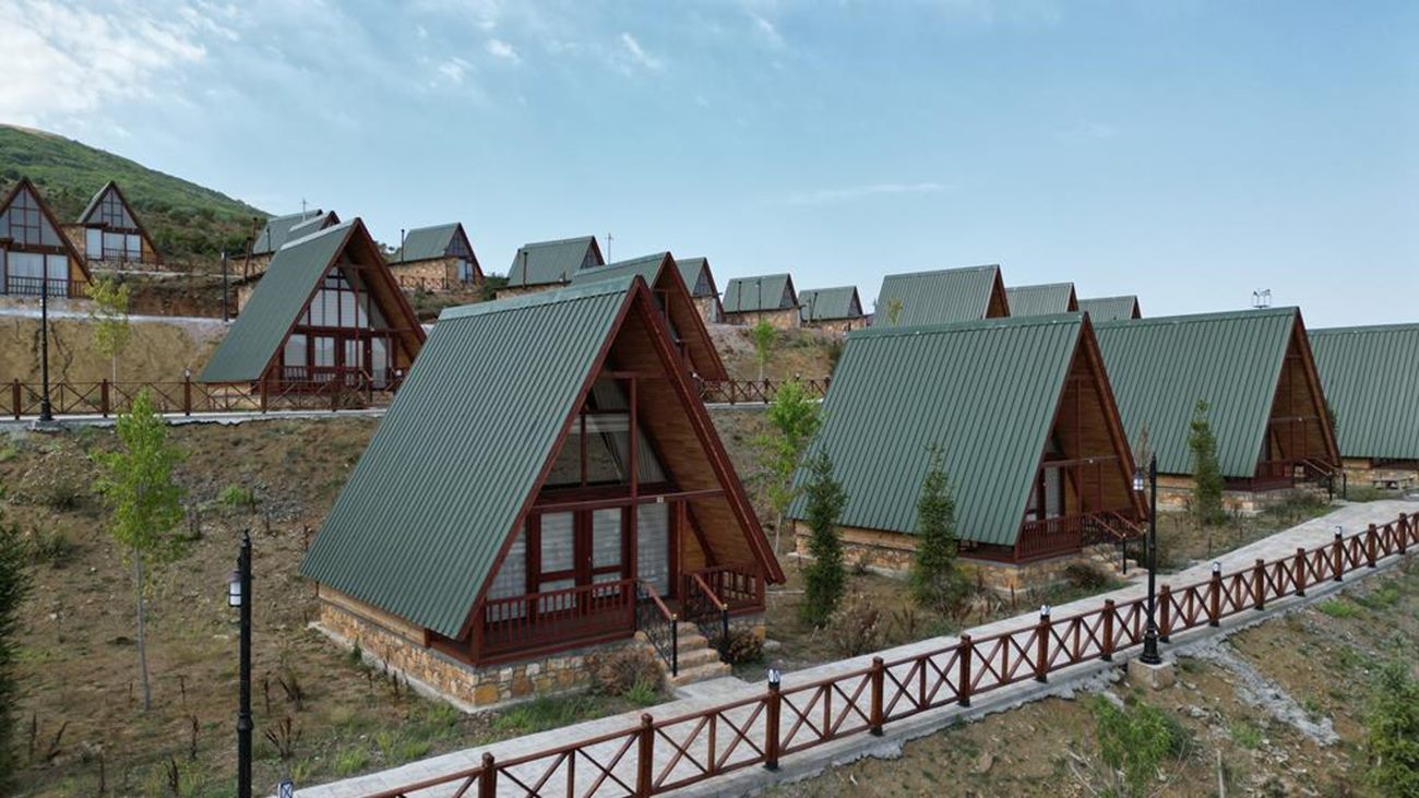 A completed timber cabin development from the company project archive.