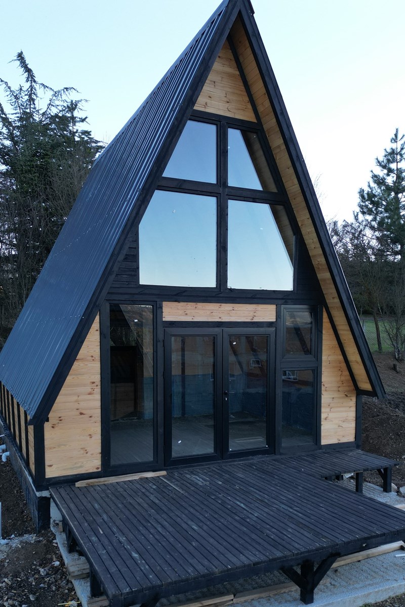 Stella 82 A-frame cabin exterior